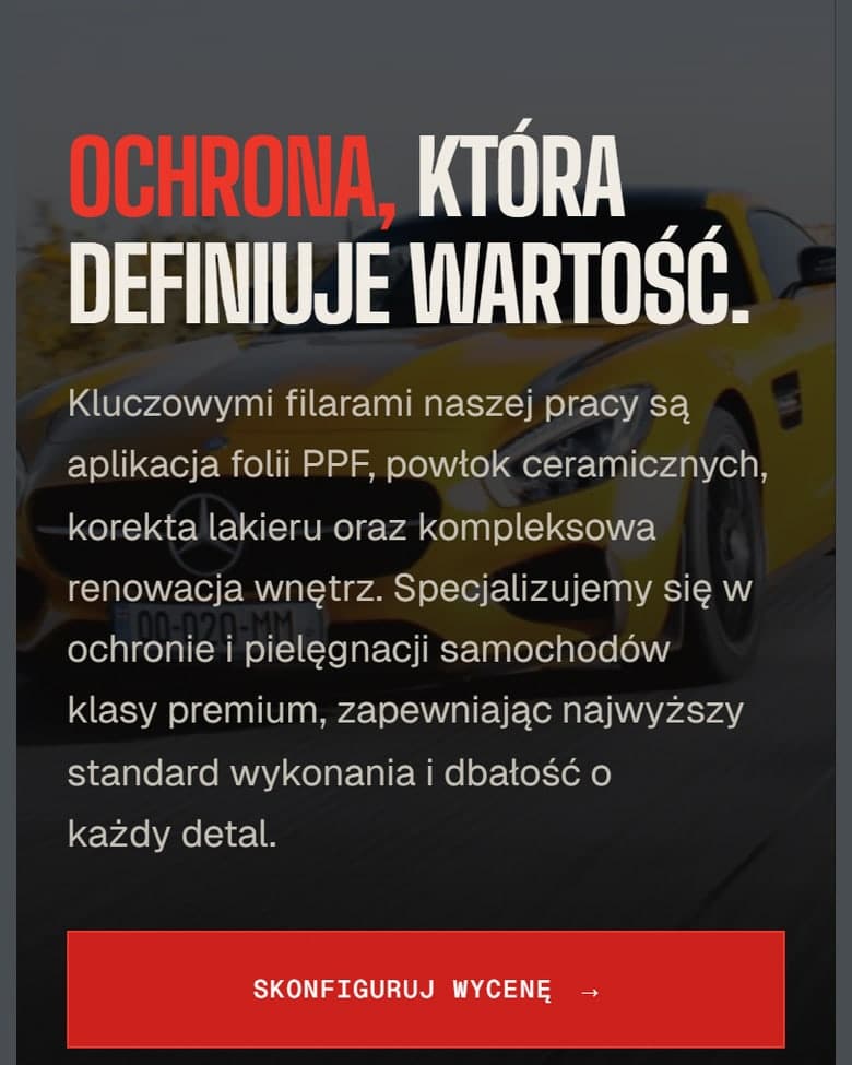 De website van KN Studio op een telefoon: Donker, luxe design